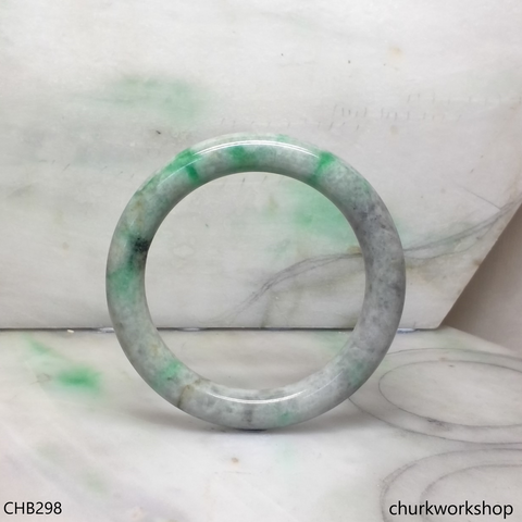 Grayish base with green jade bangle