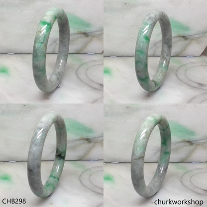 Grayish base with green jade bangle
