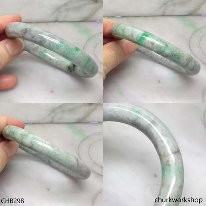 Grayish base with green jade bangle