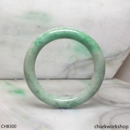 Light green with splotches green jade bangle