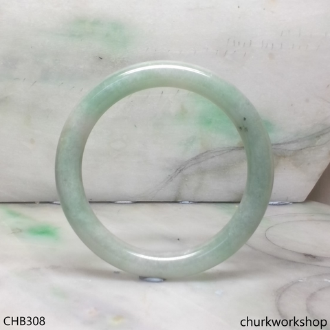 Pale green jade bangle