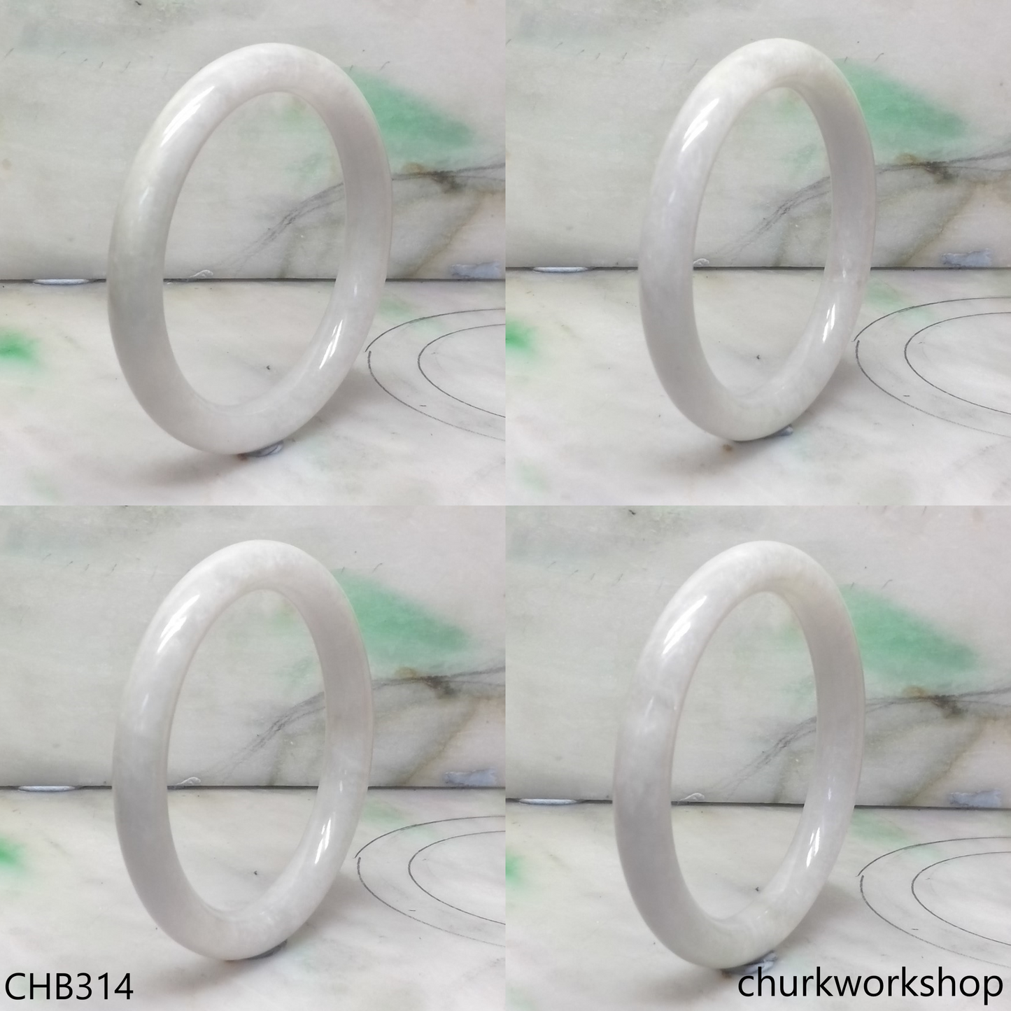 Pale lavender jade bangle