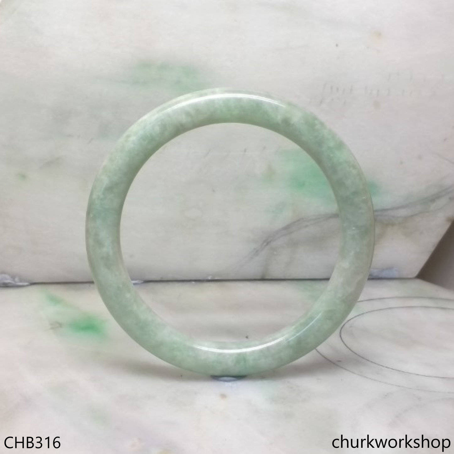 Reserved for Lai-oy   Large green jade bangle