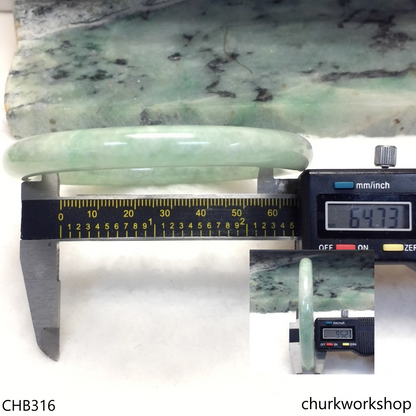 Reserved for Lai-oy   Large green jade bangle