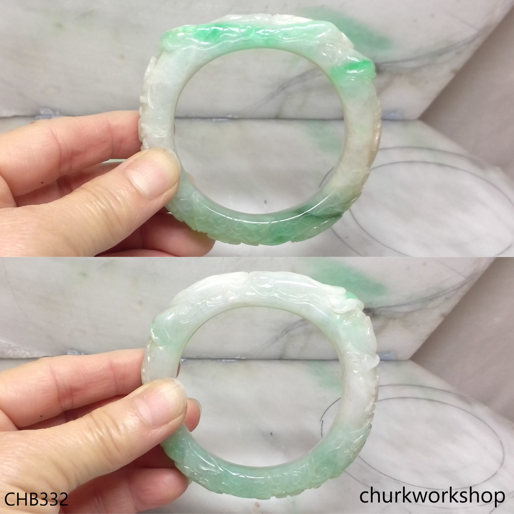 Chinese Tibet dragon jade bracelet process Hand carved | eBay