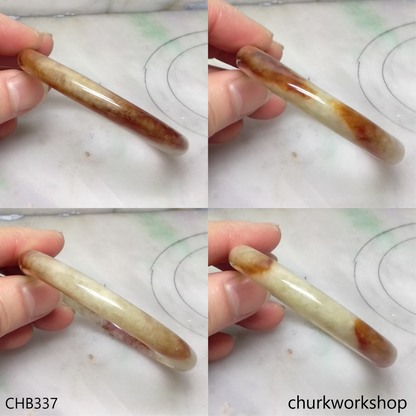 Brown oval jade bangle