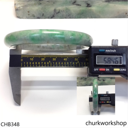 Large green jade bangle