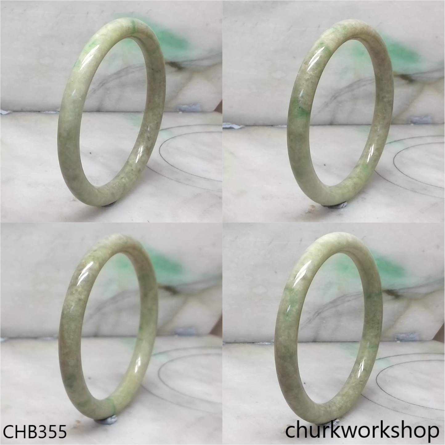 Light green base with green jade bangle