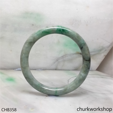 Large grayish green jade bangle