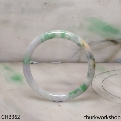 Small multi-color jade bangle