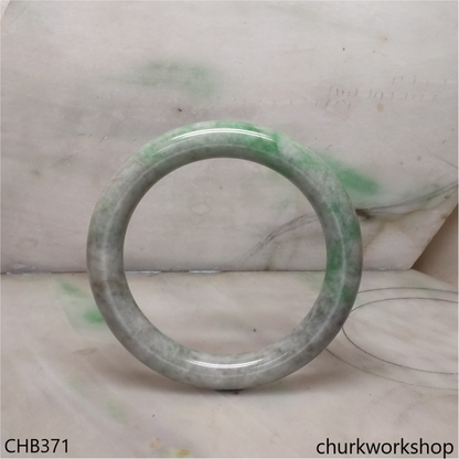 Large grayish green jade bangle