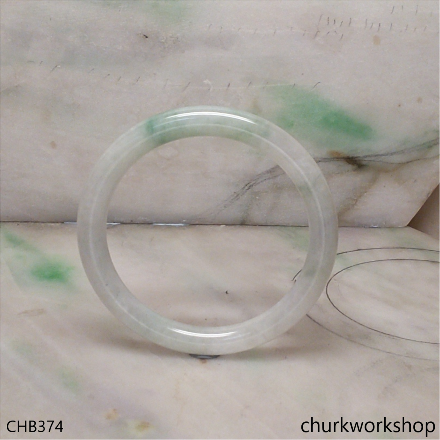 Light green jade bangle