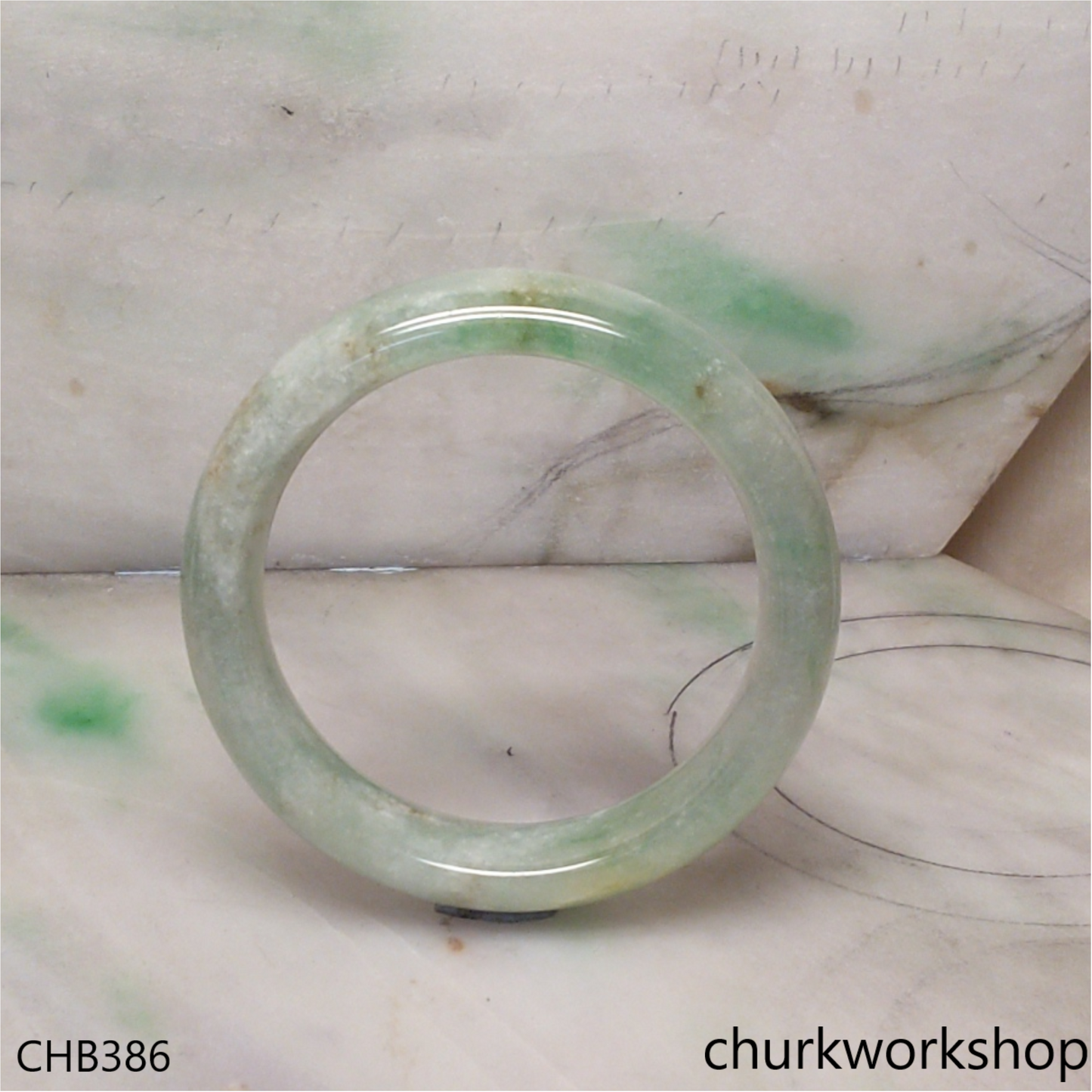 Light green jade bangle