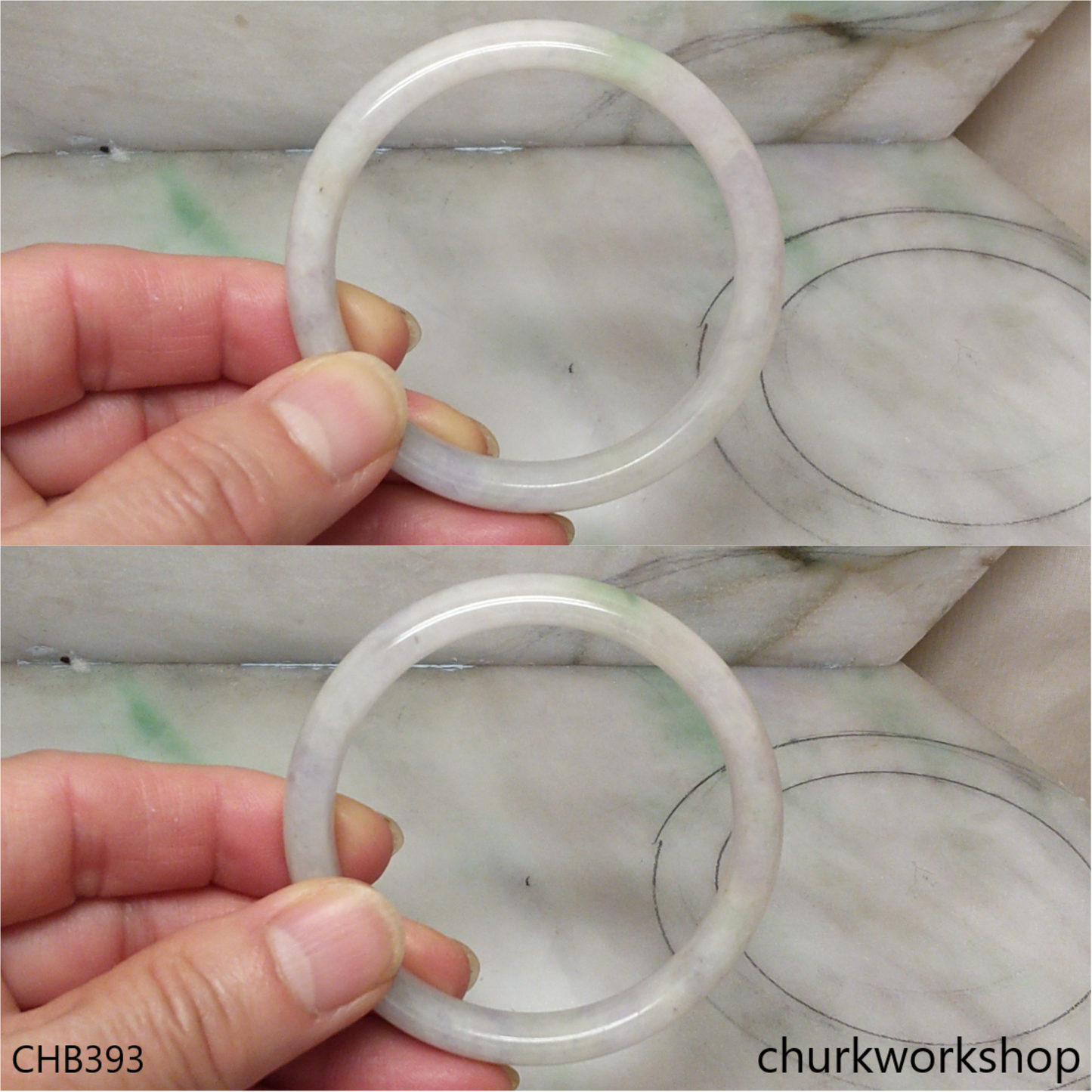 Pale lavender mix pale green bangle