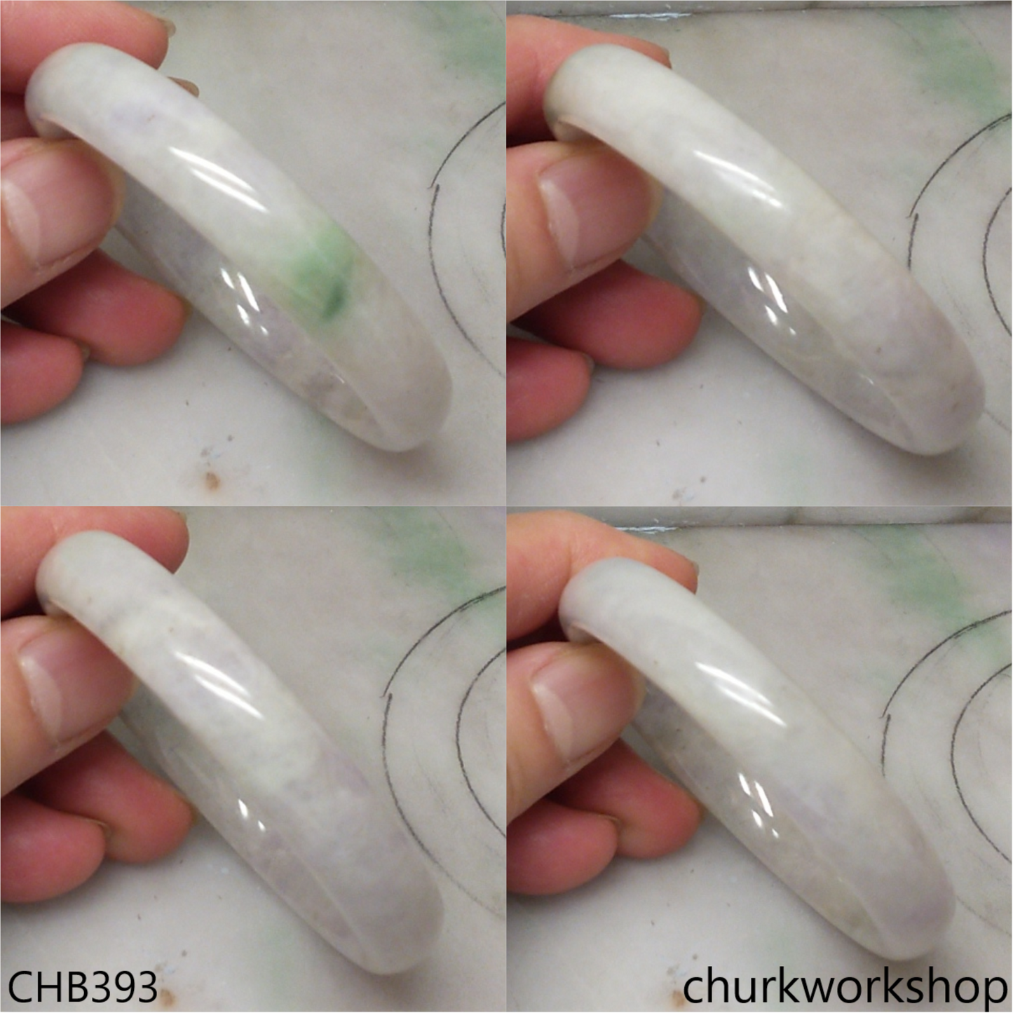 Pale lavender mix pale green bangle