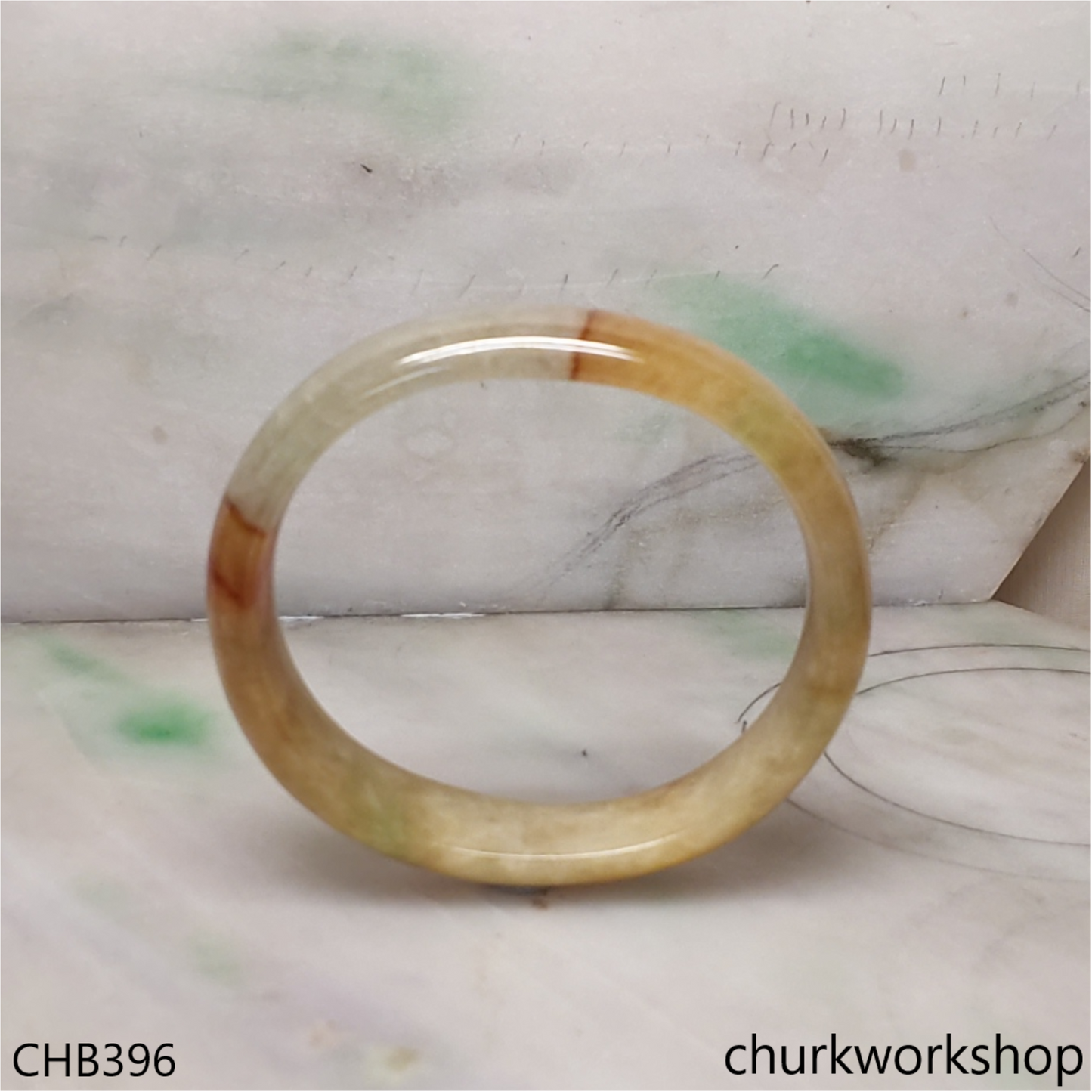 Brown oval jade bangle