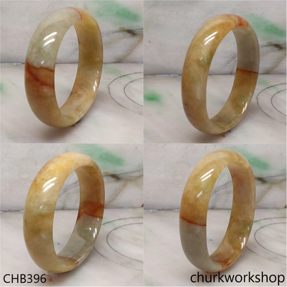 Brown oval jade bangle
