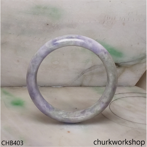 Lavender mix light green jade bangle