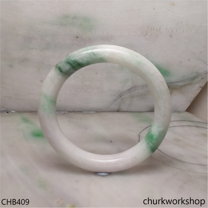 Green & pale lavender jade bangle