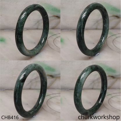 Bluish green jade bangle