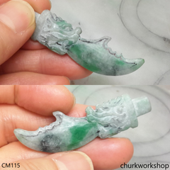 Dragon blade jade pendant