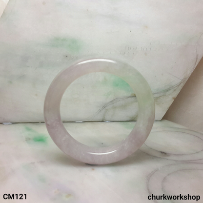 Custom cut lavender jade bangle