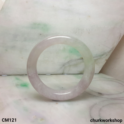 Custom cut lavender jade bangle