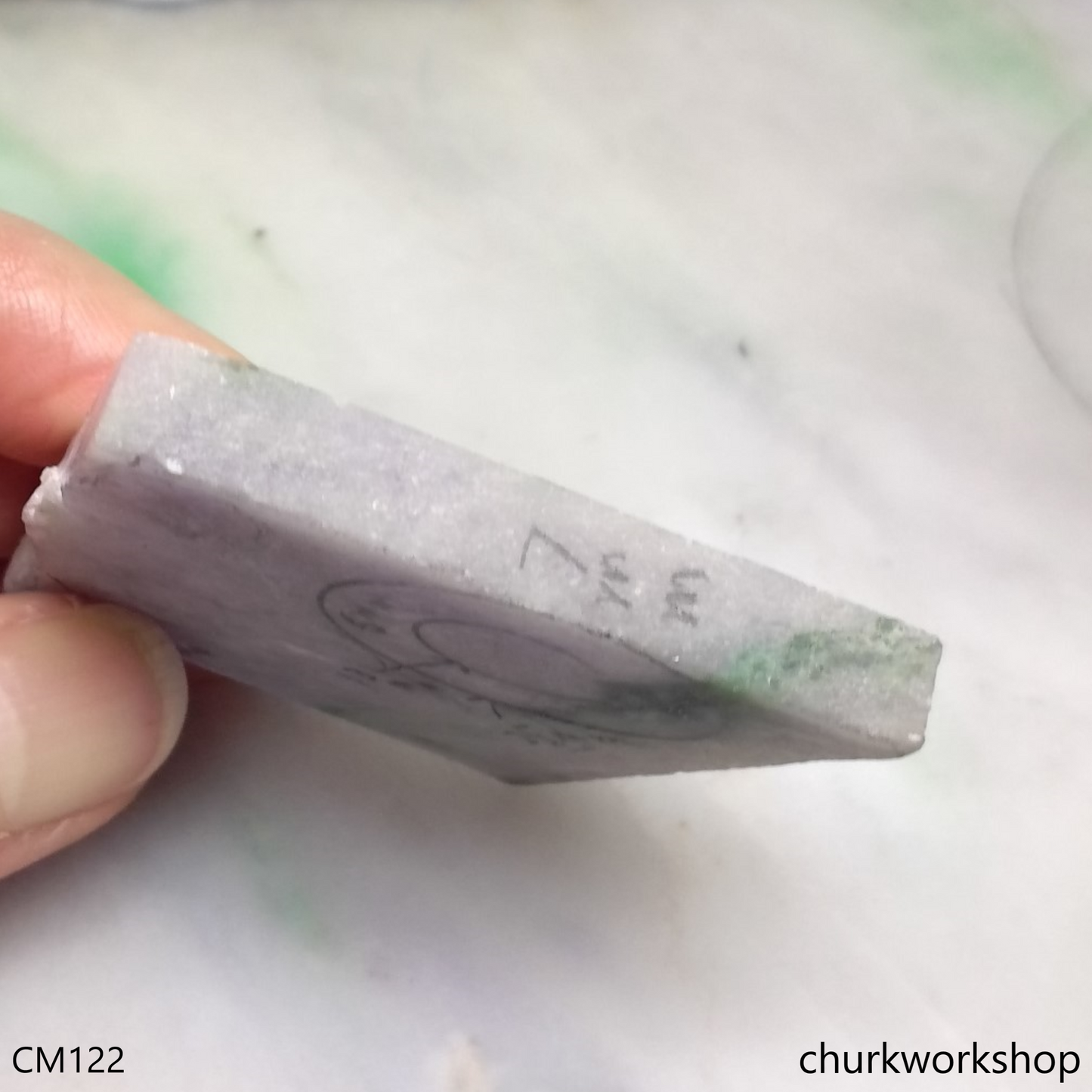 Reserved for Christine   Custom cut lavender mix green ring pendant