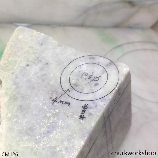 Resevsed for L. Kwan Custom cut  lavender jade band