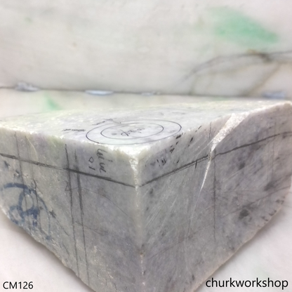 Resevsed for L. Kwan Custom cut  lavender jade band