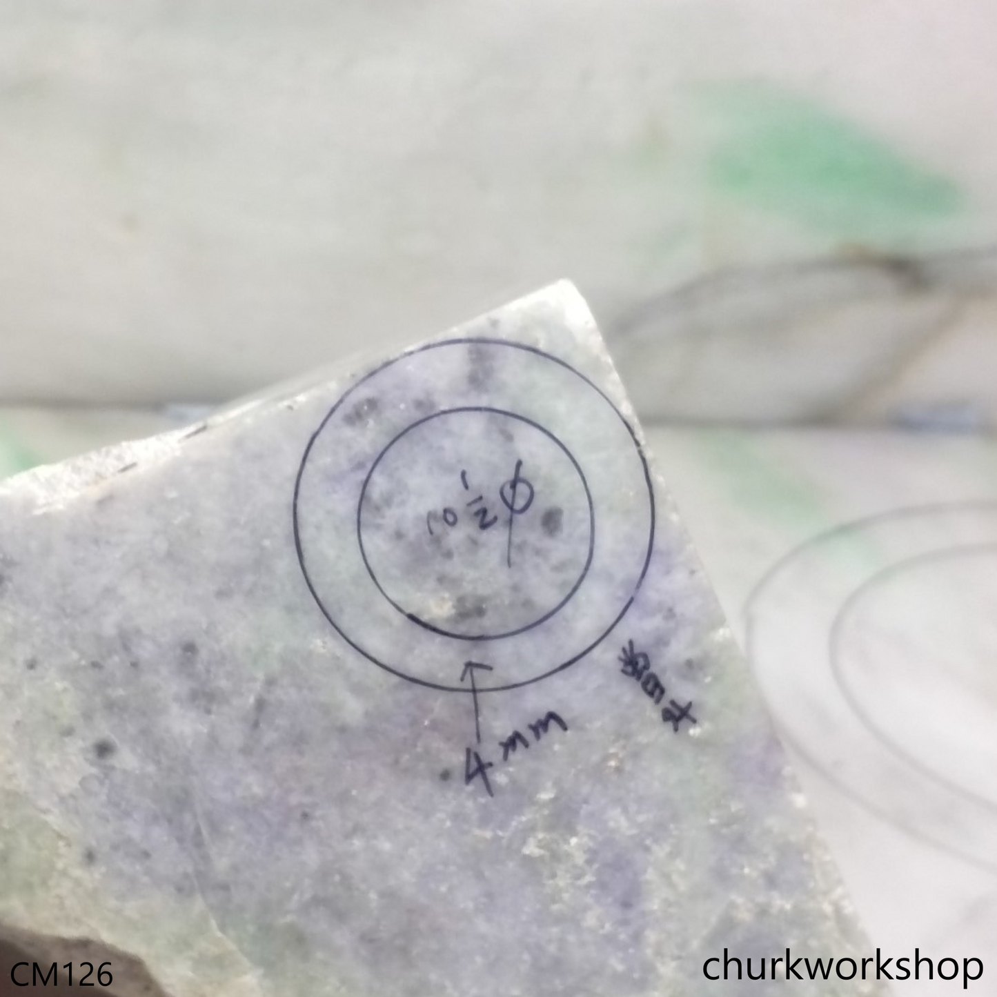 Resevsed for L. Kwan Custom cut  lavender jade band