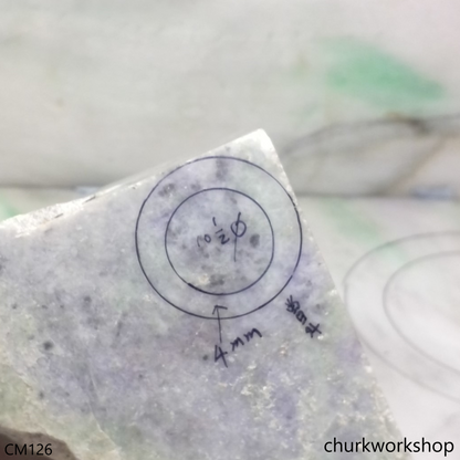 Resevsed for L. Kwan Custom cut  lavender jade band