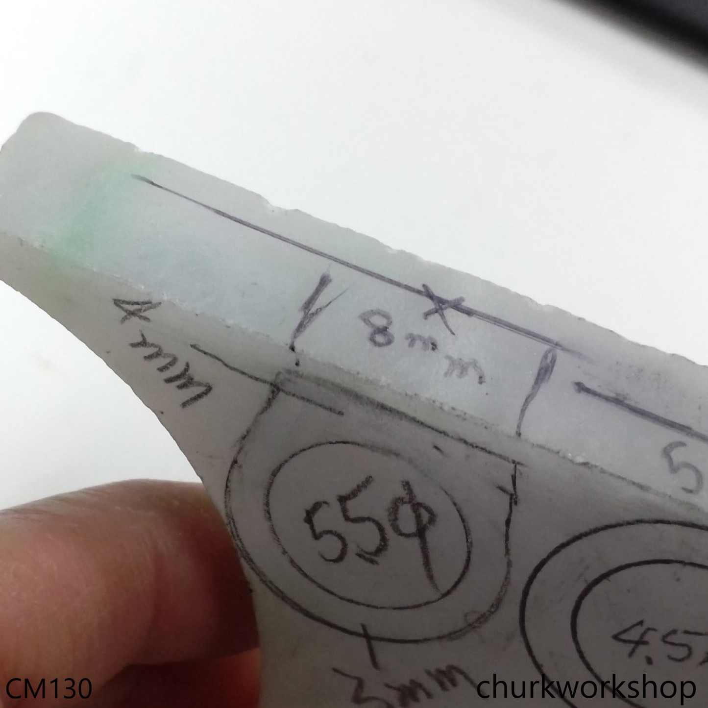 Reserved for TongLing   Custom made white jade band with rectangular top