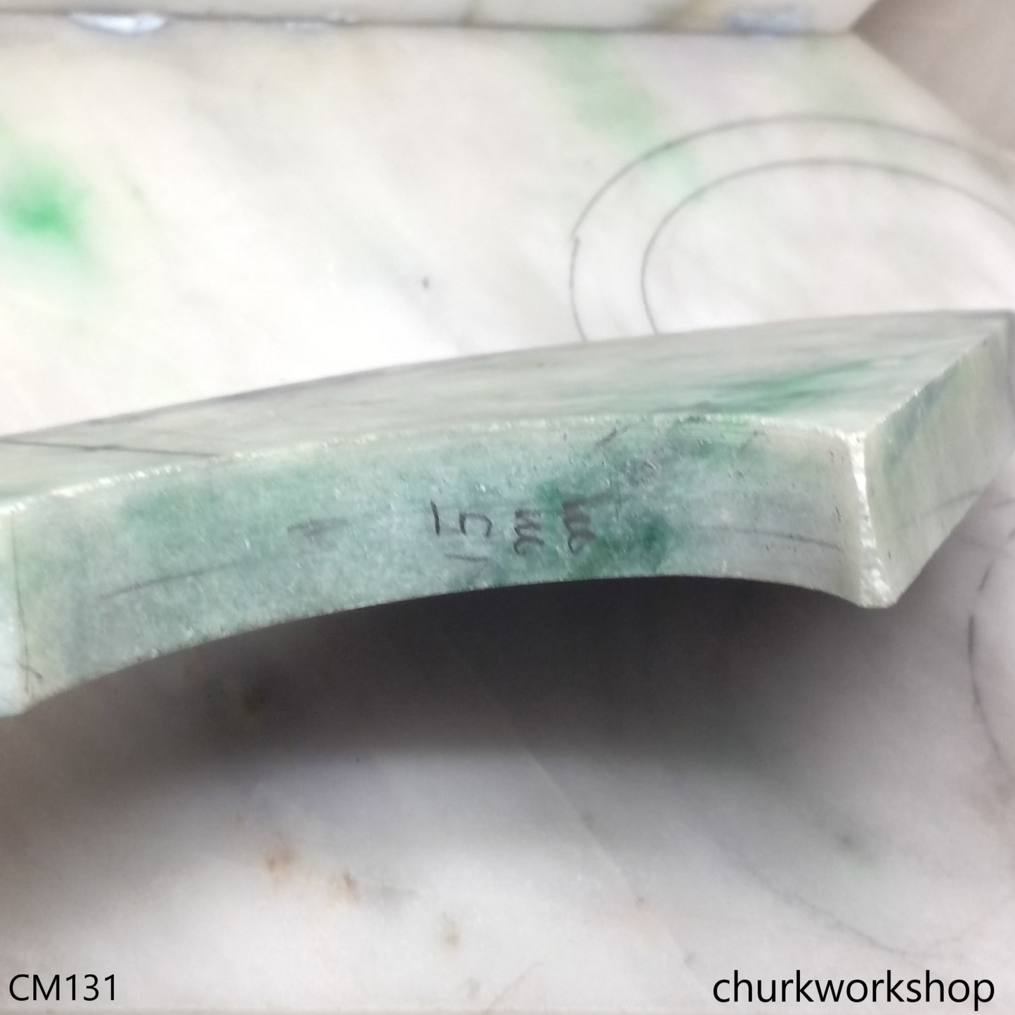 Custom cut jade cuff