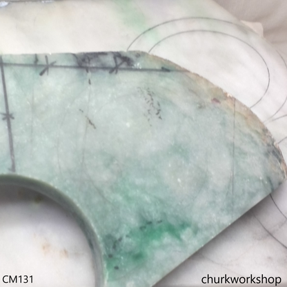 Custom cut jade cuff