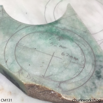 Custom cut jade cuff