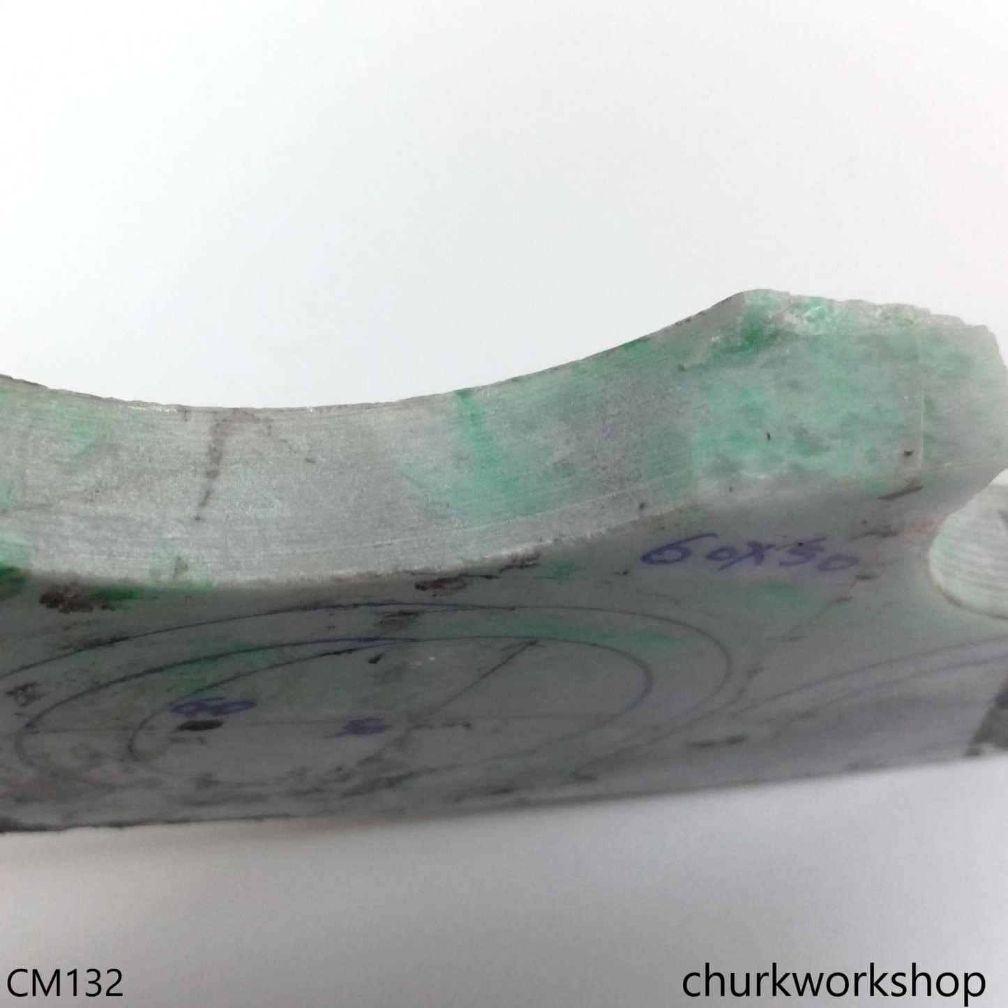 Custom cut jade cuff