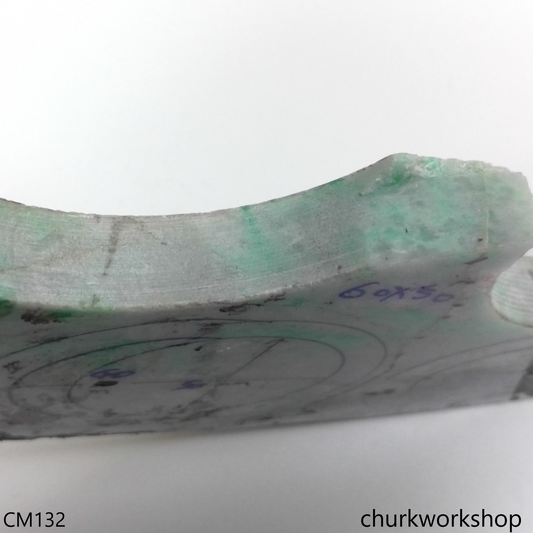 Custom cut jade cuff