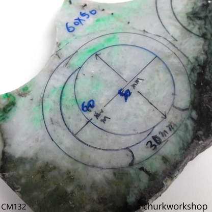 Custom cut jade cuff