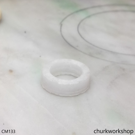 Reserved for Tuyen Custom cut white jade ring