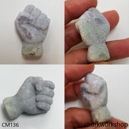 Reserved Jael Custom cut jade fist pendant