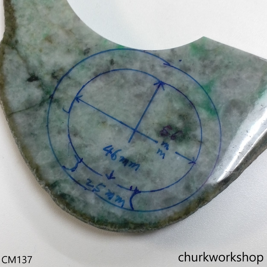 Custom cut jade cuff
