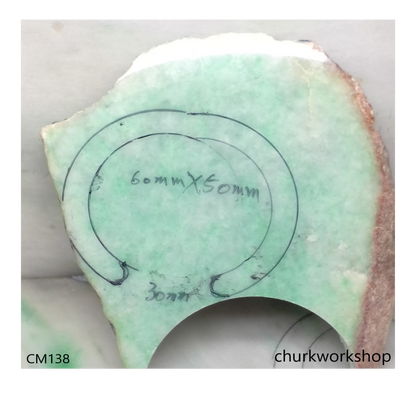 Custom cut jade cuff