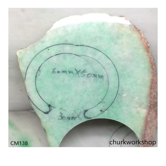Custom cut jade cuff