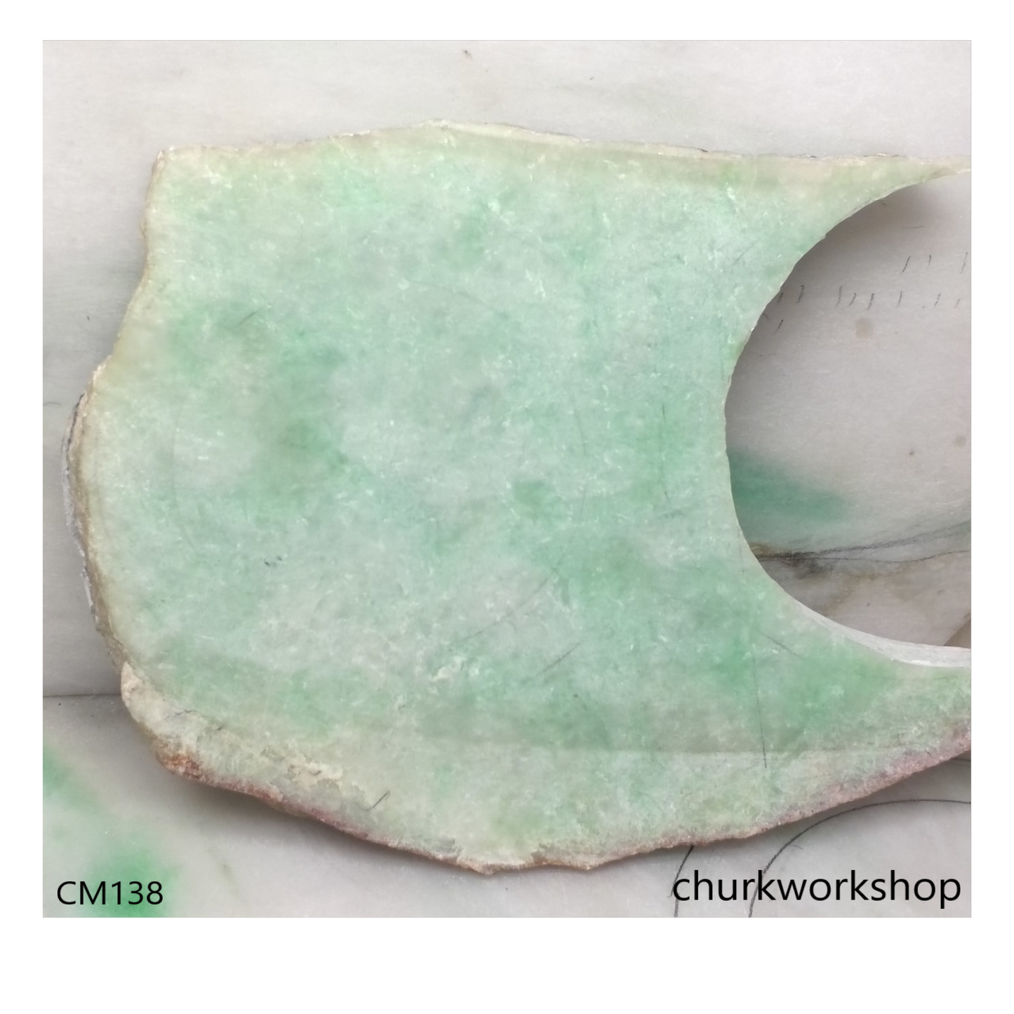 Custom cut jade cuff