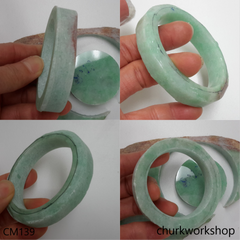 Custom cut jade bangle