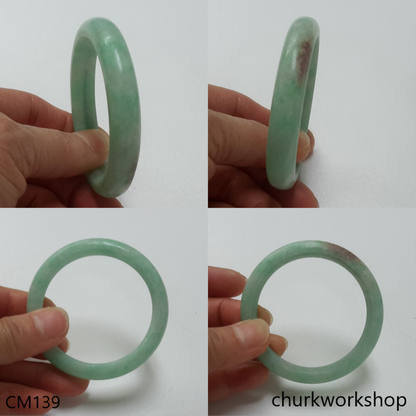 Custom cut jade bangle