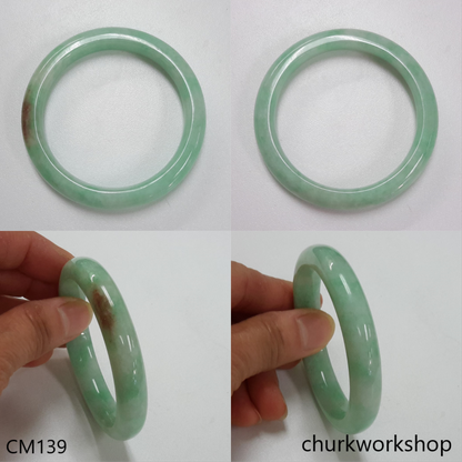 Custom cut jade bangle