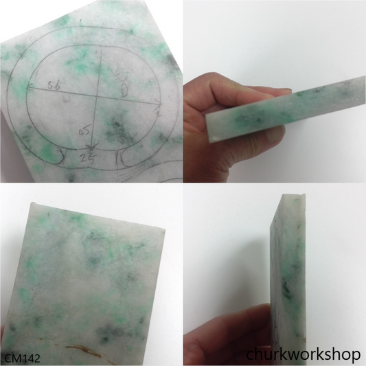 Custom cut jade cuff