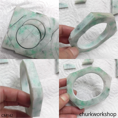 Custom cut jade cuff